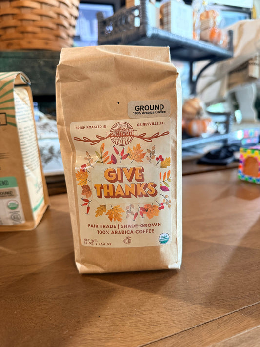 Give Thanks Blend- Full City FT Organic Coffee - 1 lb. Sweetwater Organic Coffee