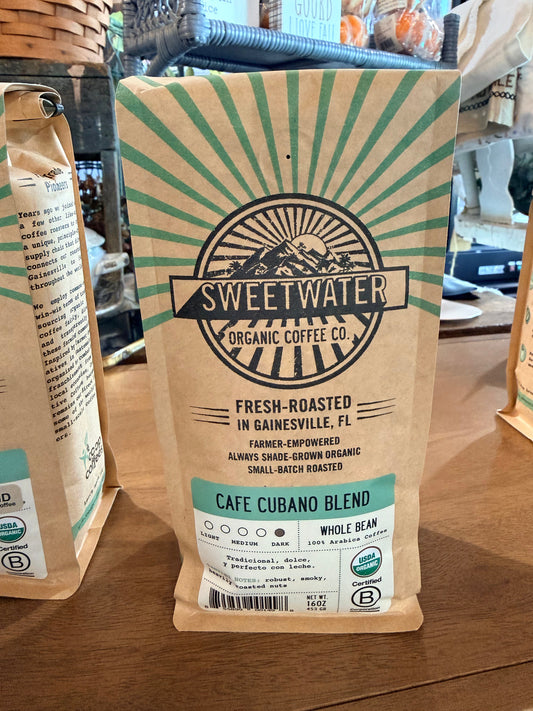 Cafe Cubano Blend- French FT Organic Coffee - 1 lb. Sweetwater Organic Coffee