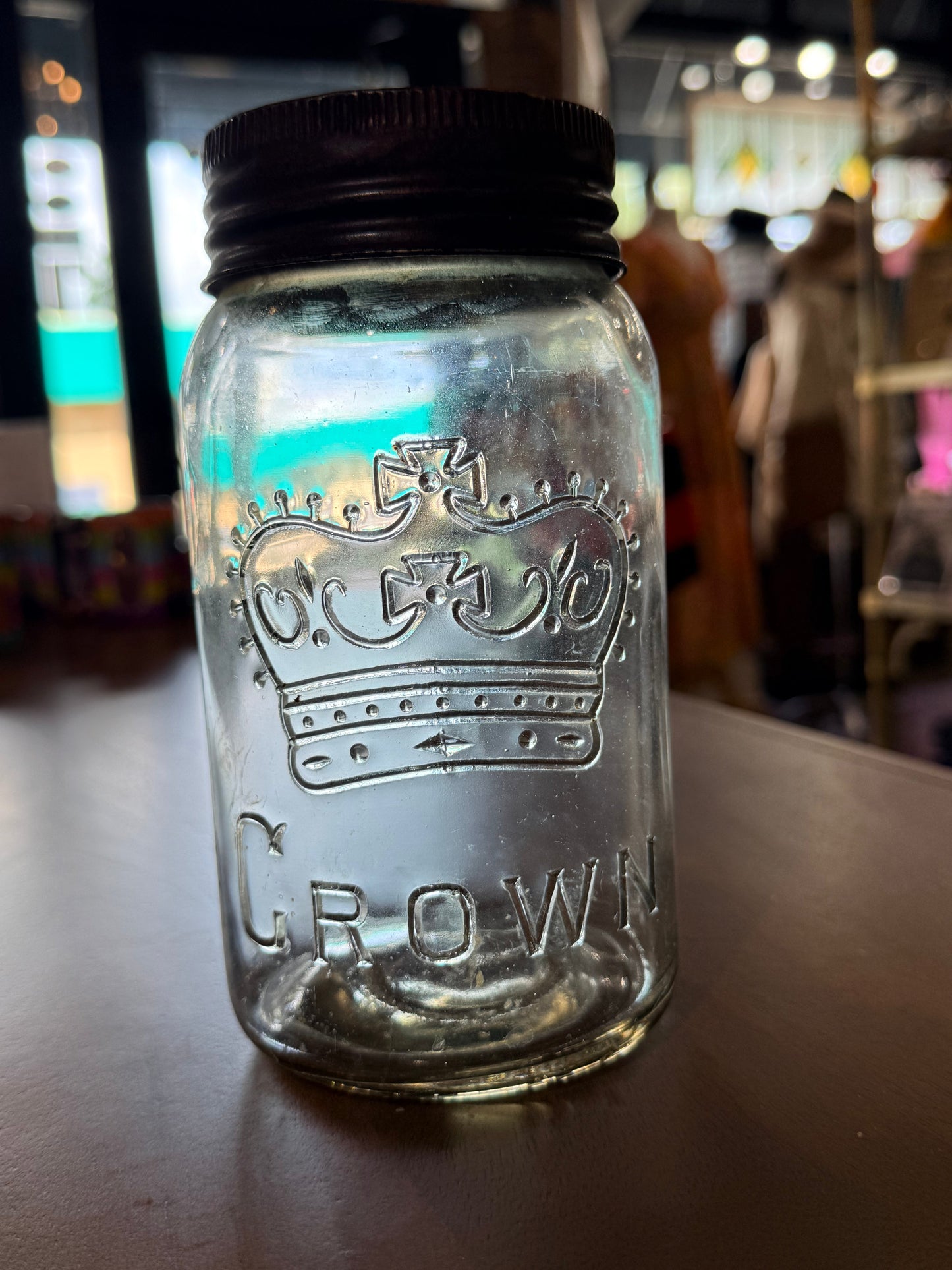 Vintage Canadian Crown Glass Fruit Jar with Glass Lid – c. 1930s–40s The Mustard Seed Collection, The Seed
