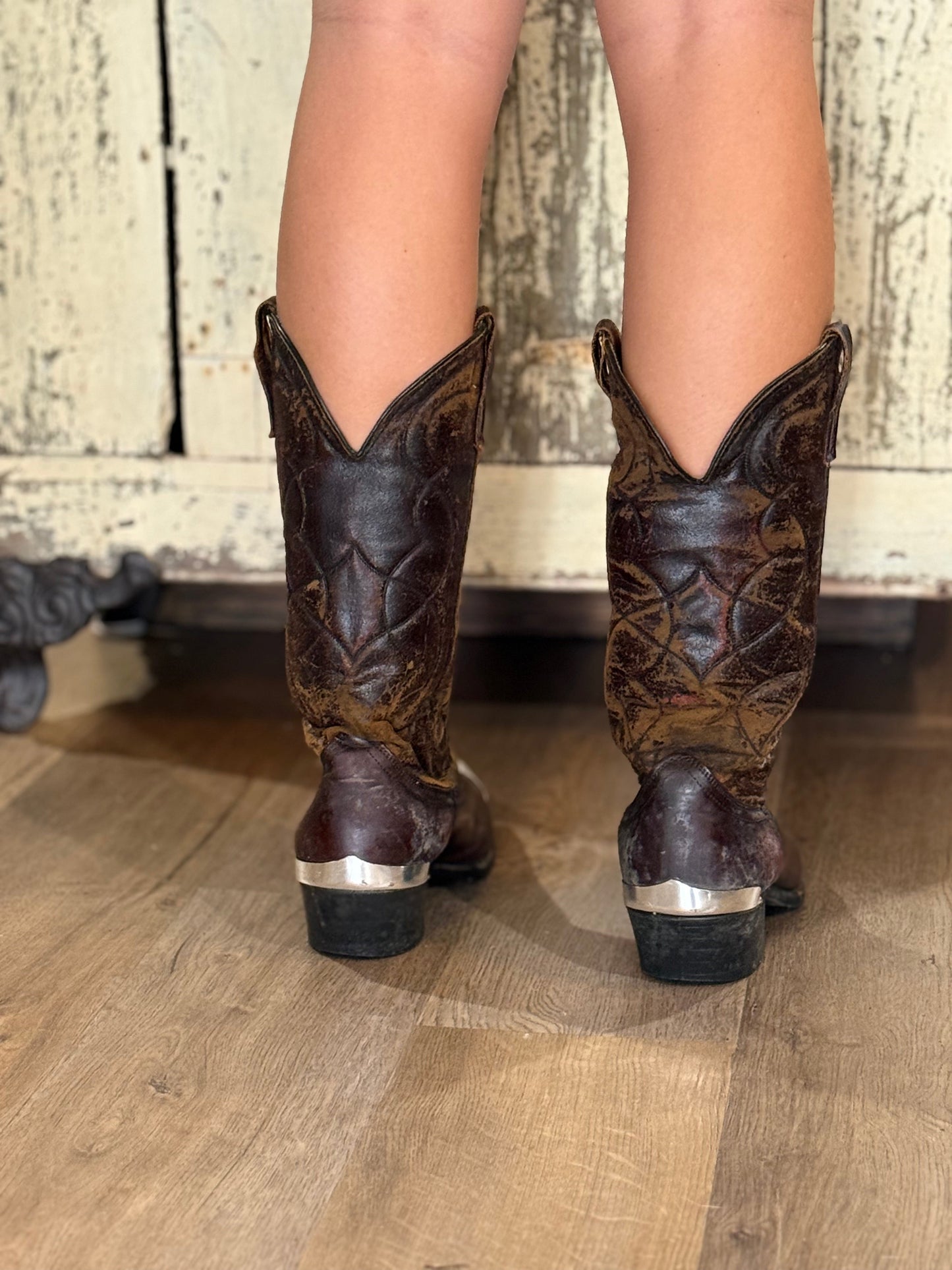 Vintage Acme Deep Cherry Western Cowboy Boots | Men's 10 D