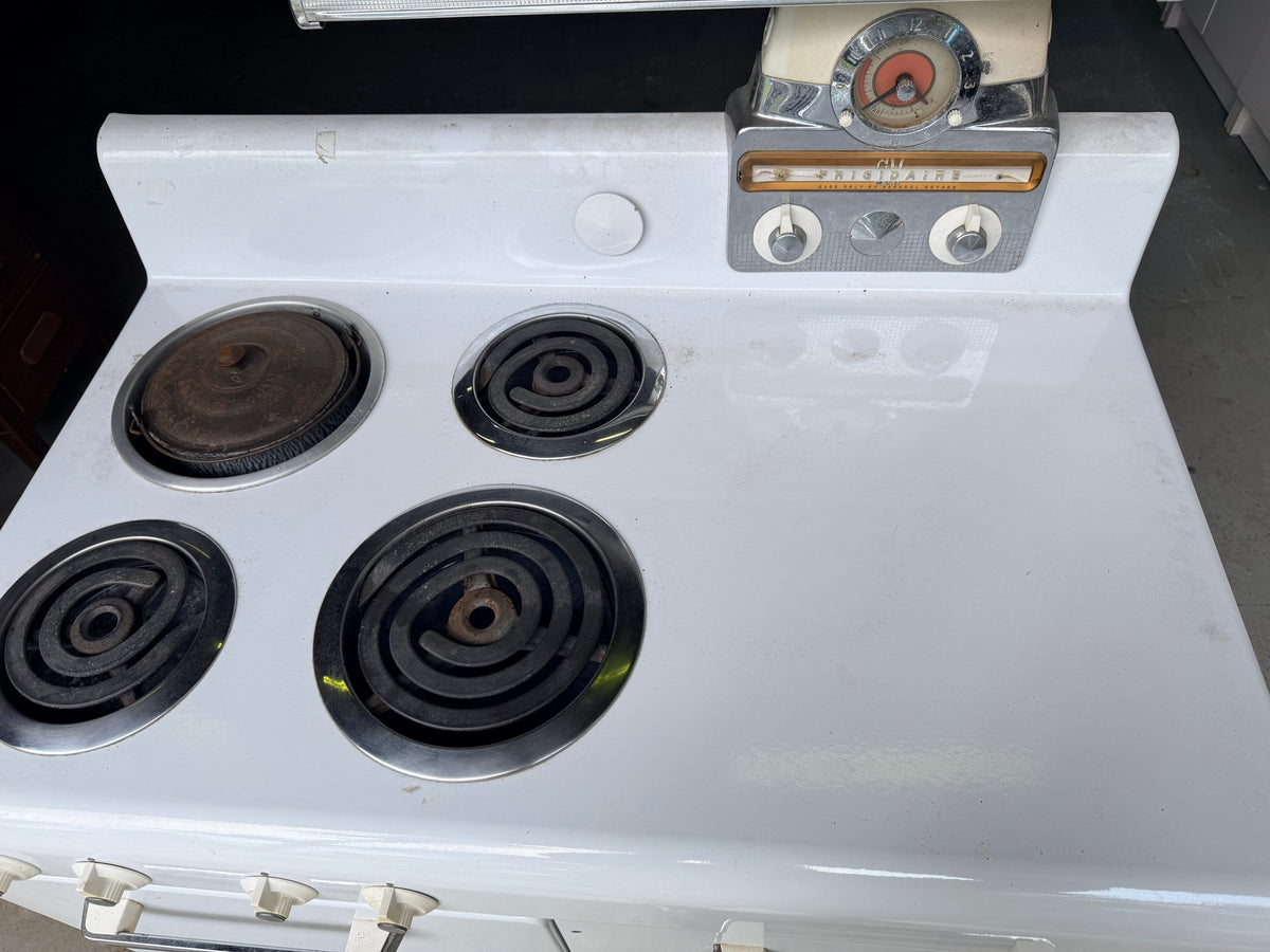 1950s Frigidaire RM-45 Vintage Electric Range — Original GM Clock & Light Frigidaire