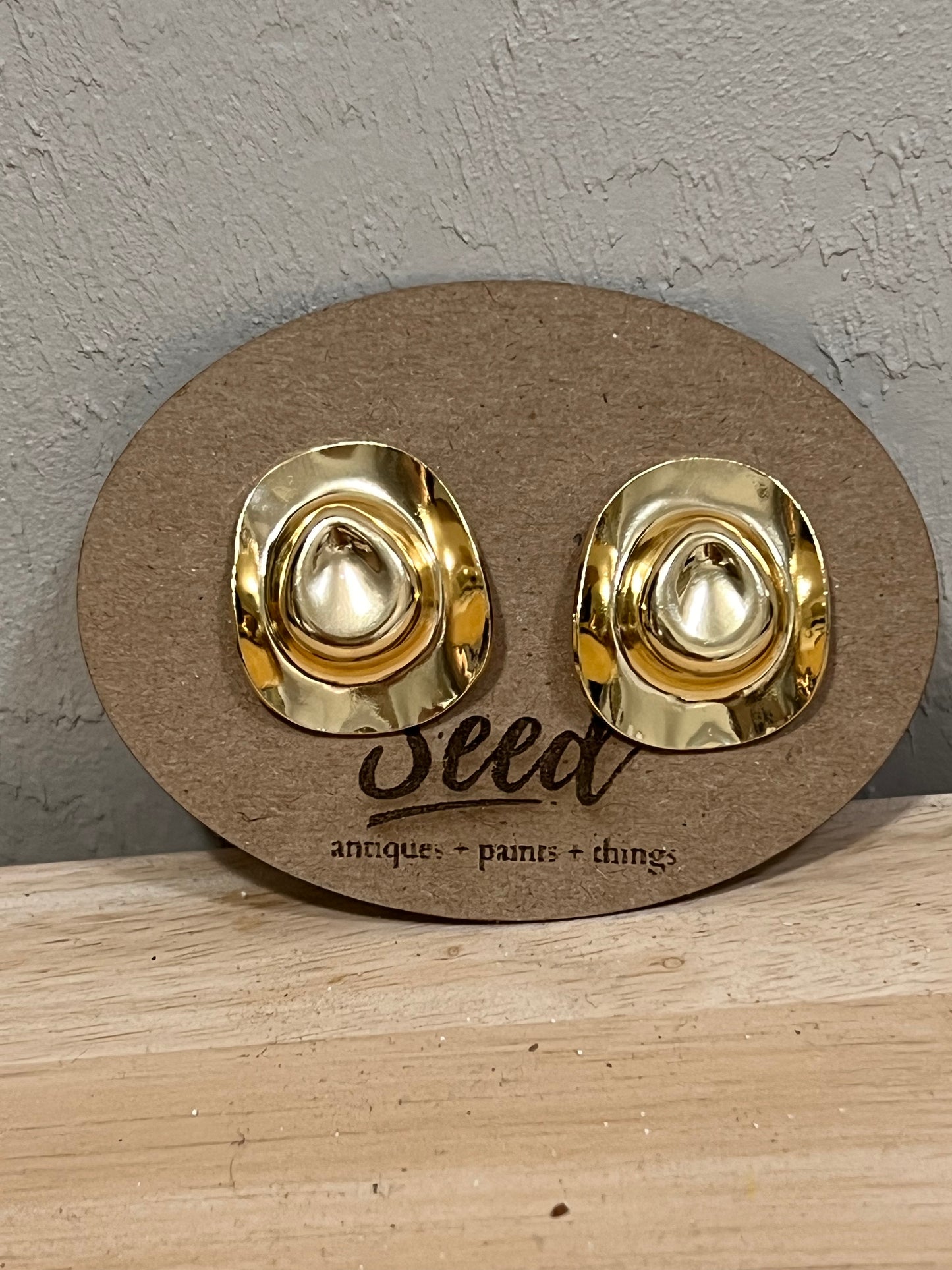 Gold Filled Cowgirl Hat Earrings