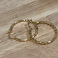 Gold Filled Diamond Cut Thin Continuous Hoop Earrings