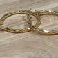 Gold Filled Diamond Cut Thin Continuous Hoop Earrings