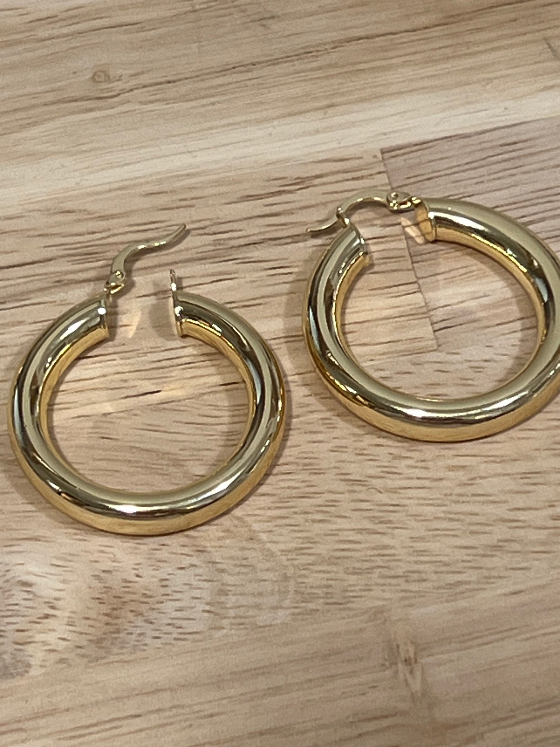 Gold Filled Continuous Hoop Earrings