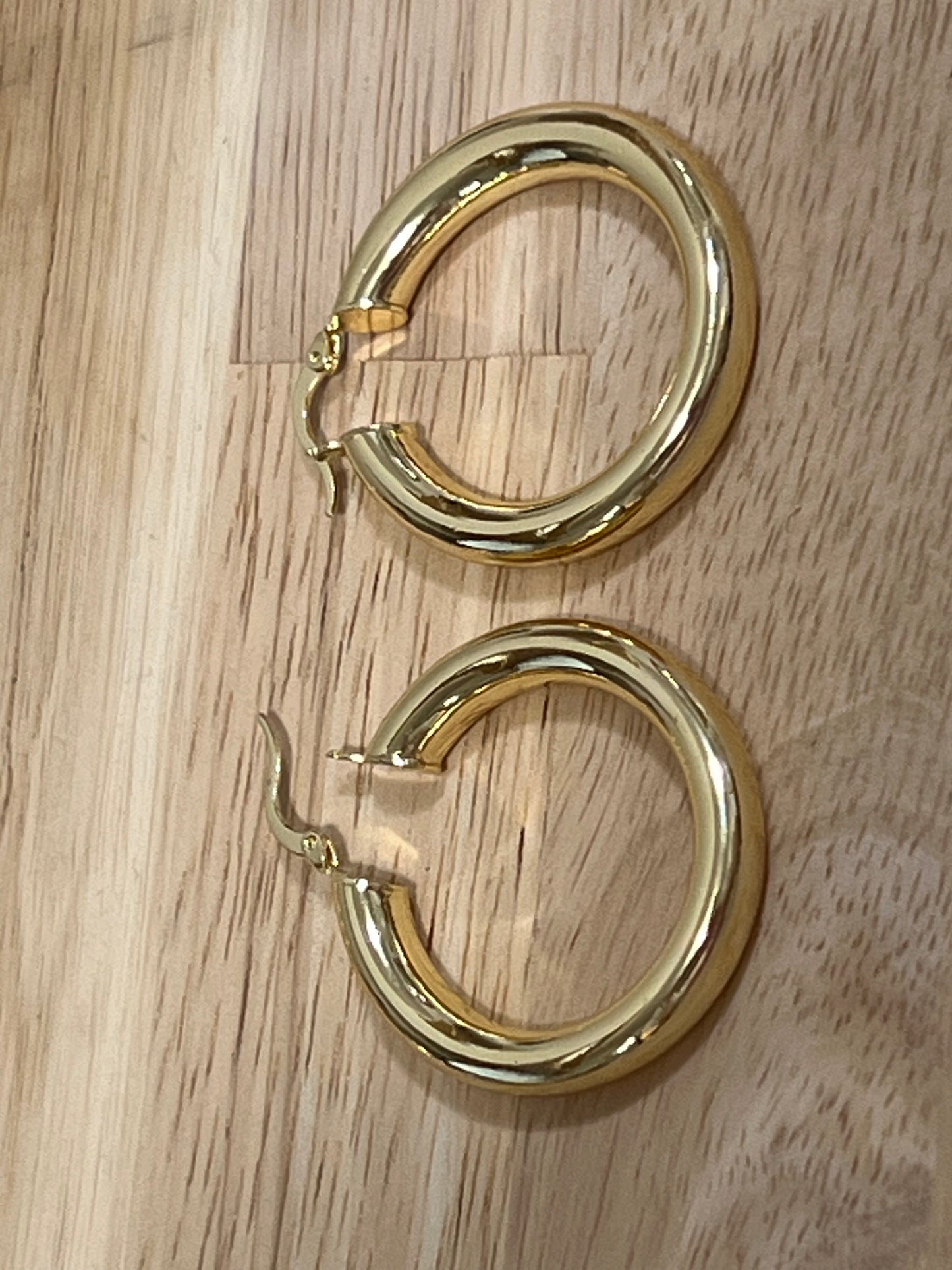 Gold Filled Continuous Hoop Earrings