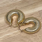 Gold Filled Small Hoop Ribbed Polished Finish Earrings