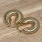 Gold Filled Small Hoop Ribbed Polished Finish Earrings