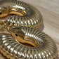 Gold Filled Small Hoop Ribbed Polished Finish Earrings