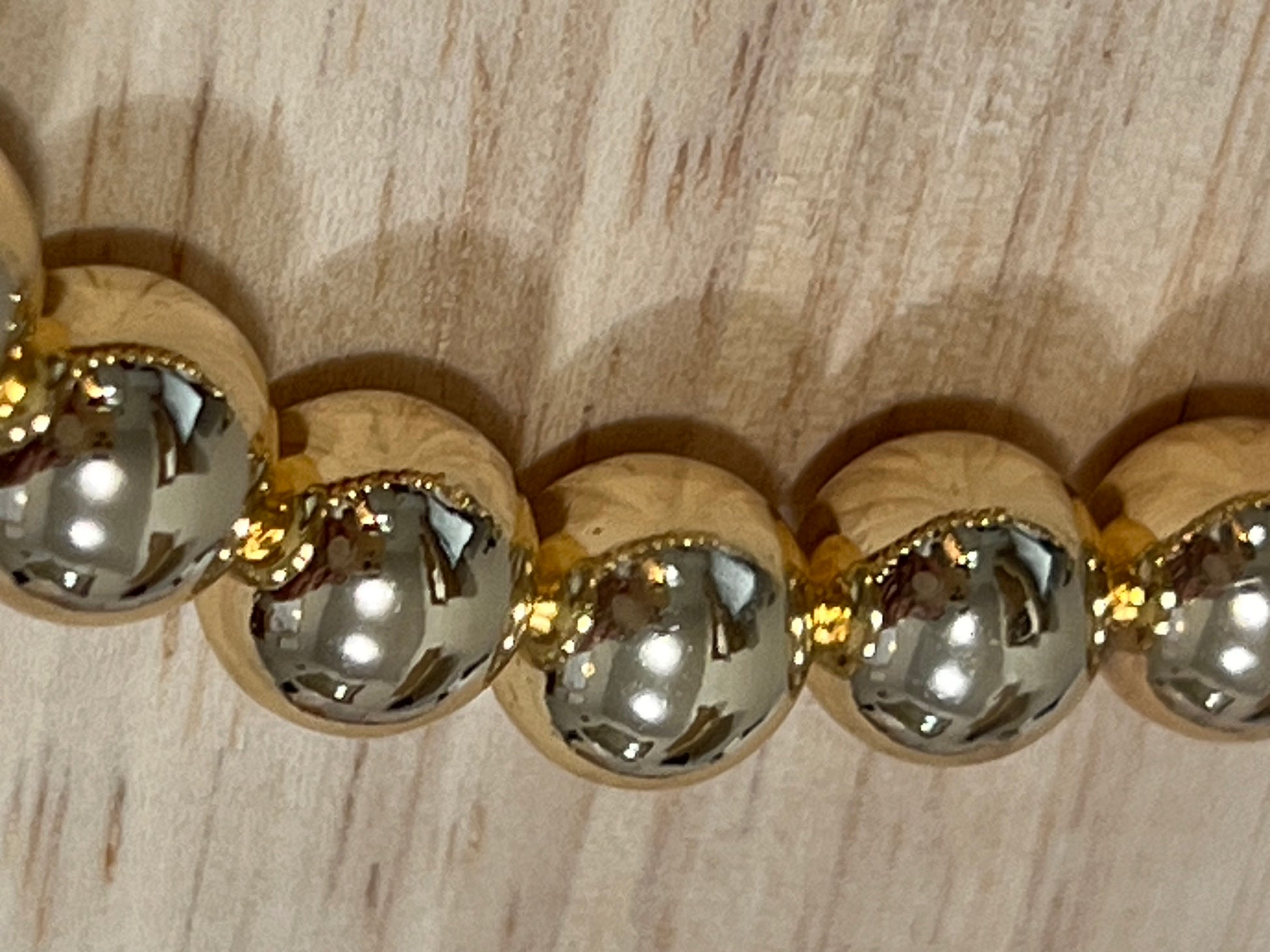Gold Filled Beaded Ball Bracelet 7"-9"
