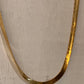 Gold Filled Flat Herringbone Necklace 17"