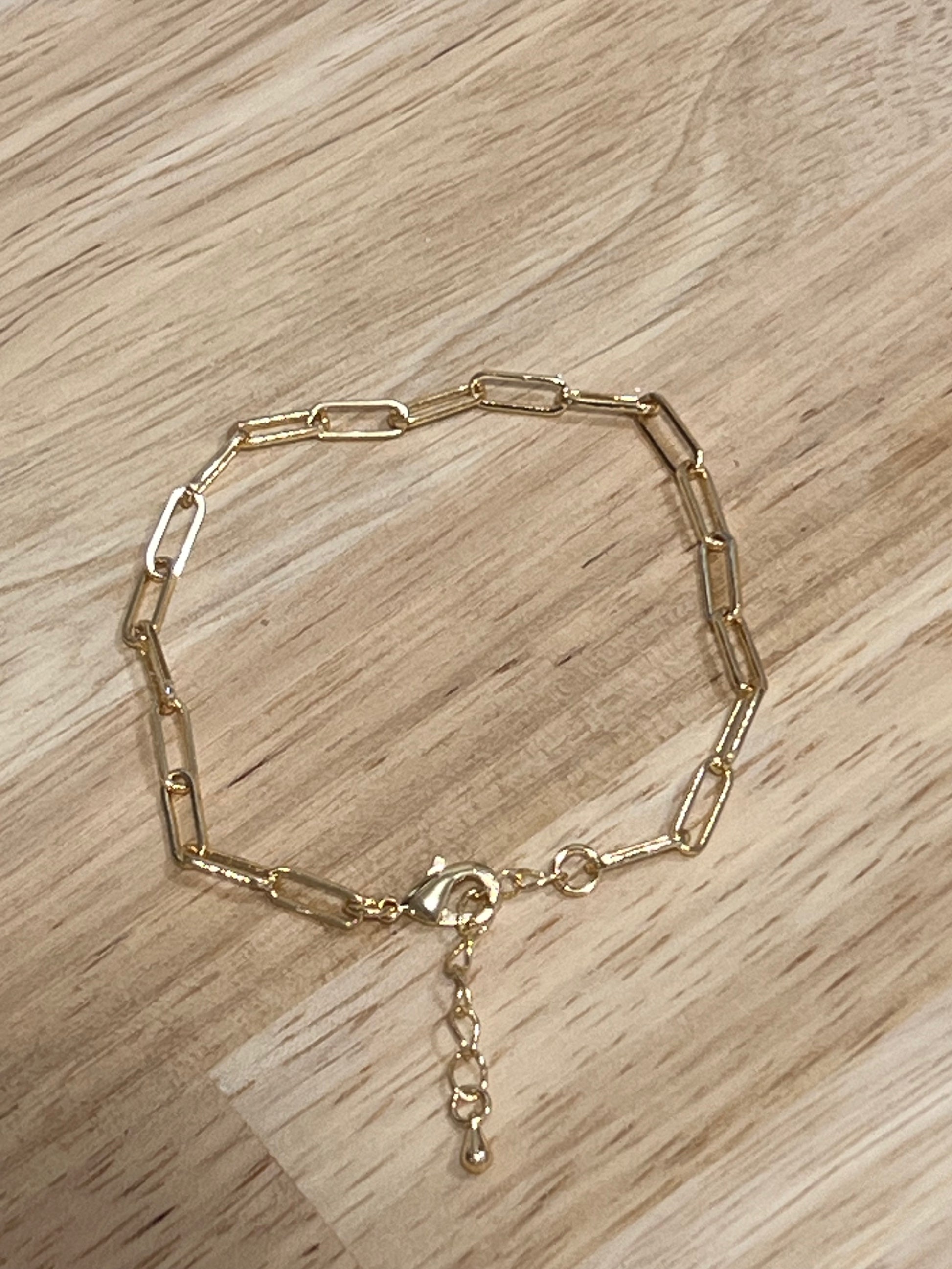 Gold Filled Paperclip Bracelet 7"-8"