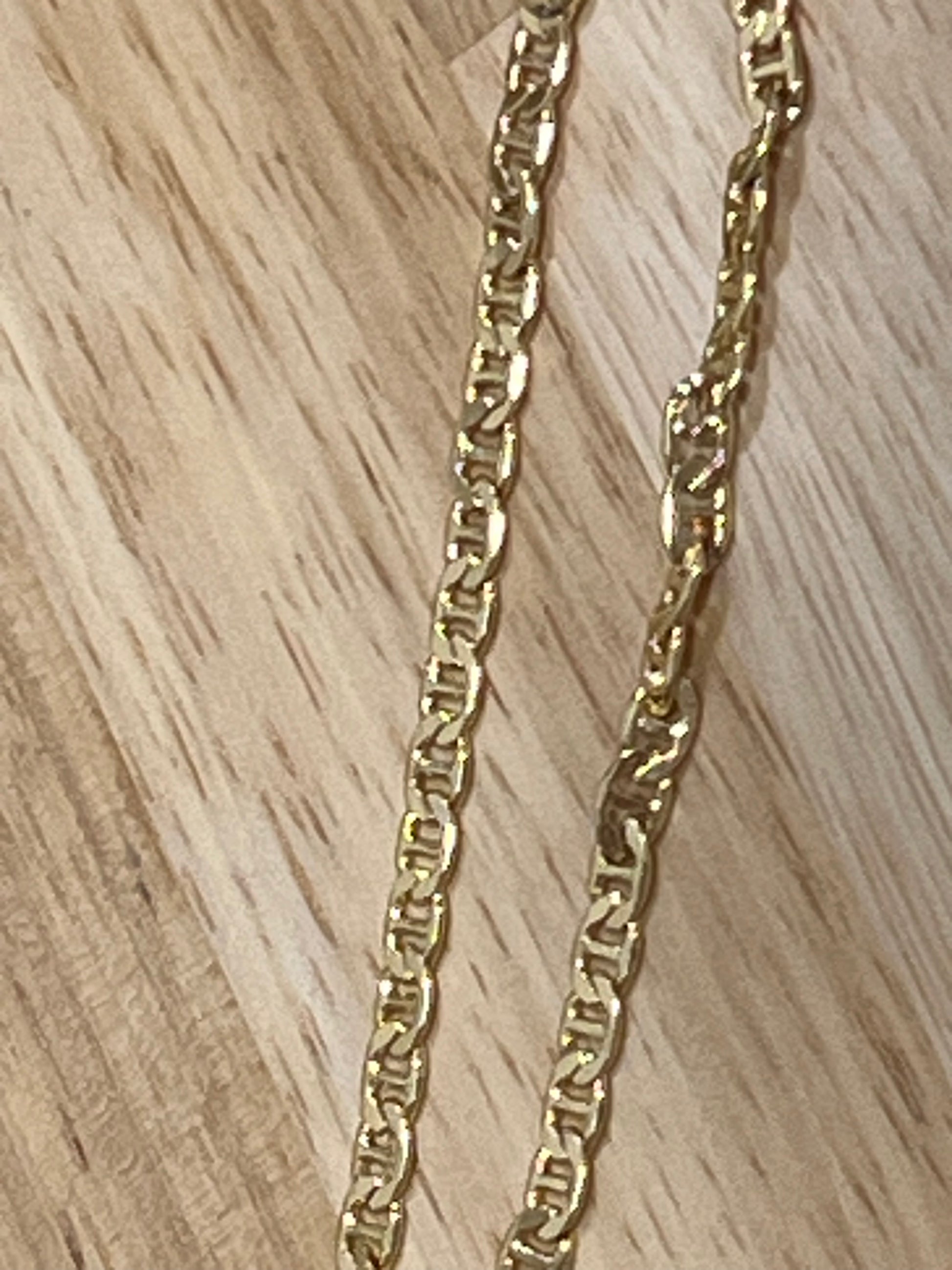 Gold Filled Figaro Small Links Bracelet 7"