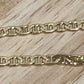 Gold Filled Figaro Small Links Bracelet 7"