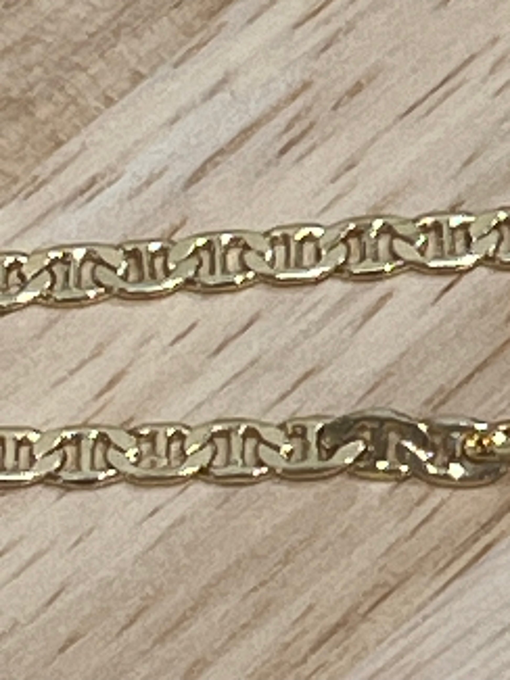 Gold Filled Figaro Small Links Bracelet 7"
