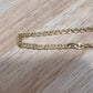 Gold Filled Figaro Small Links Bracelet 7"