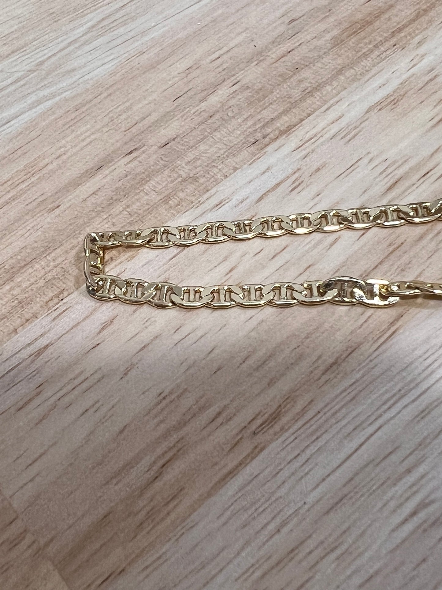 Gold Filled Figaro Small Links Bracelet 7"