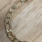 Gold Filled Figaro Medium Links Bracelet 7.5"