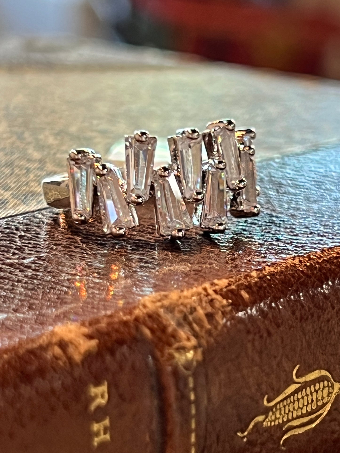 Tarnish Free Rings Sz 8 Baguette