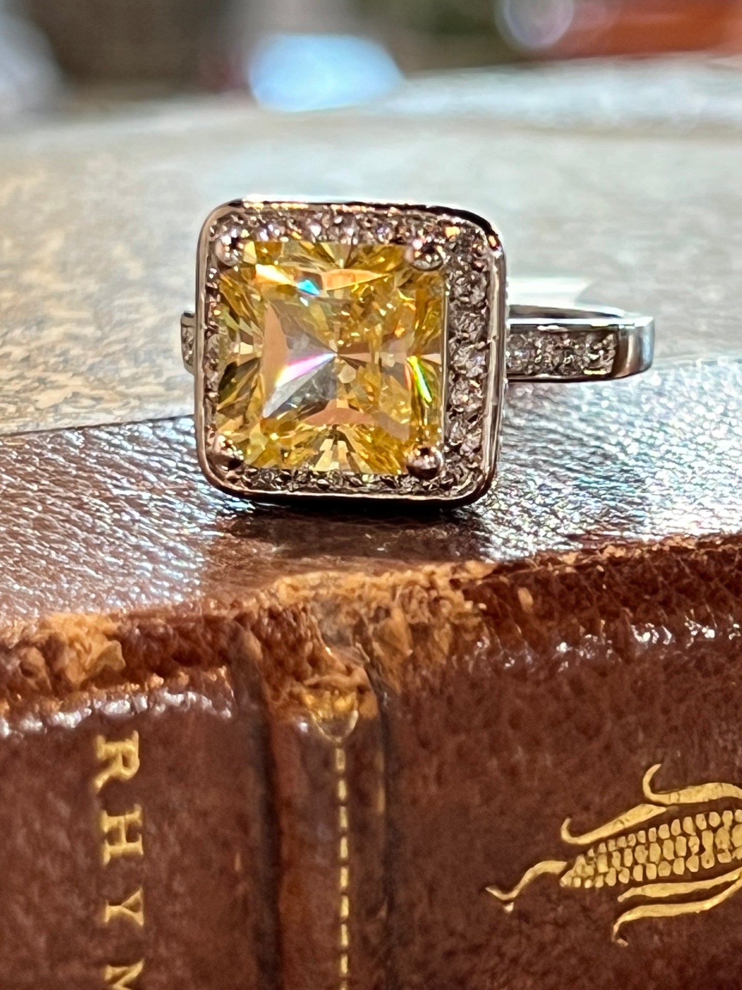 Tarnish Free Rings Sz 8 Squarecut Citrine