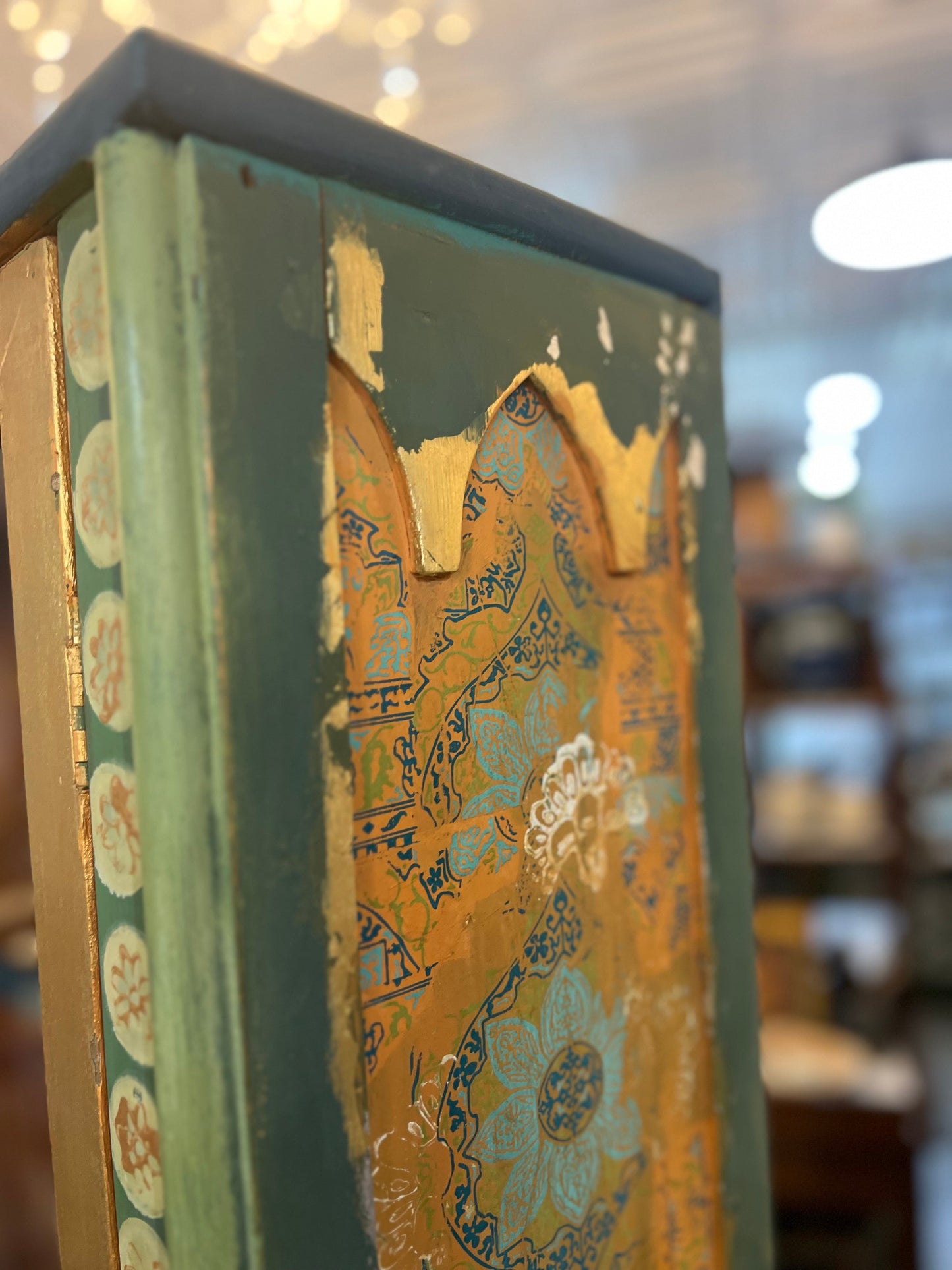 Custom Hand Painted & Handmade Vintage Pine Secretary