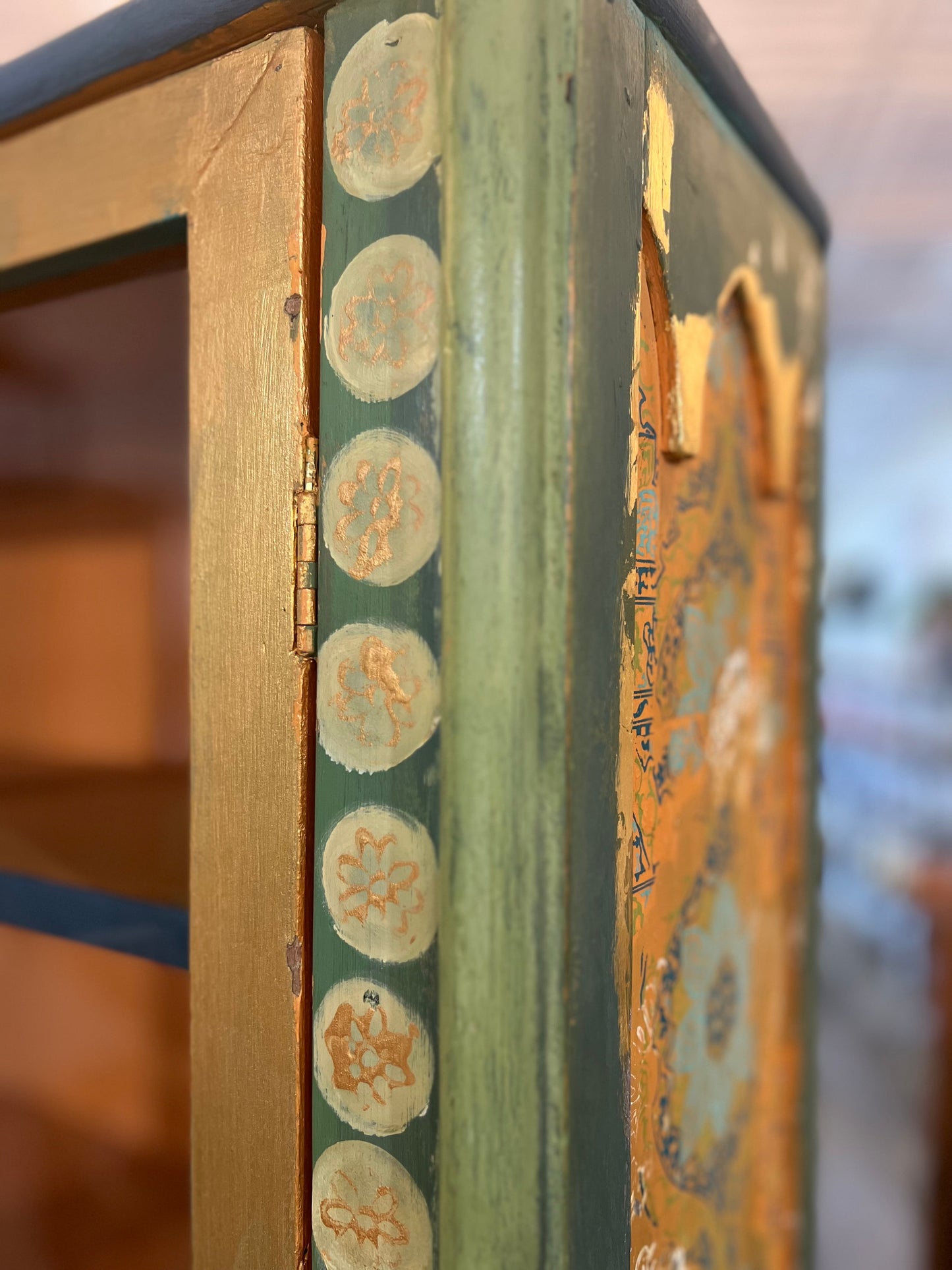 Custom Hand Painted & Handmade Vintage Pine Secretary