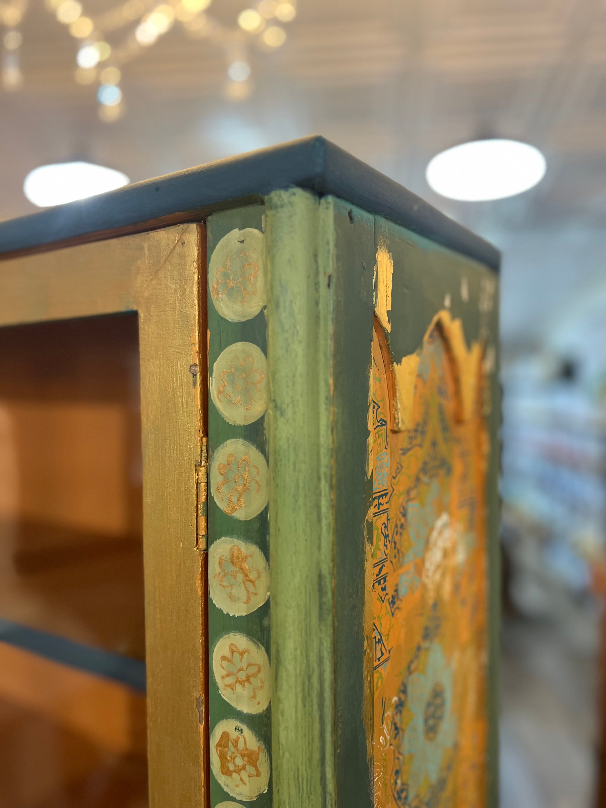 Custom Hand Painted & Handmade Vintage Pine Secretary