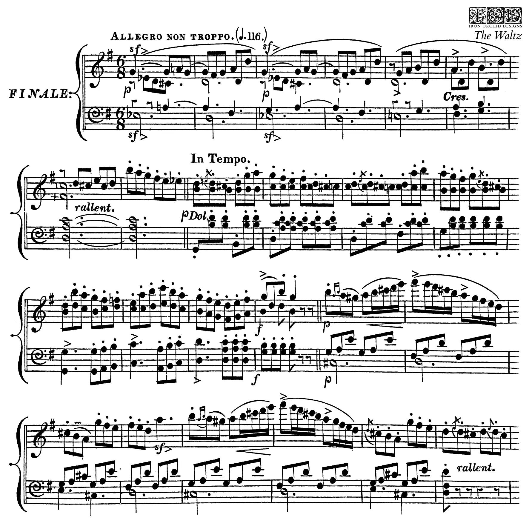 The Waltz Stamp 12x12 IOD Stamp