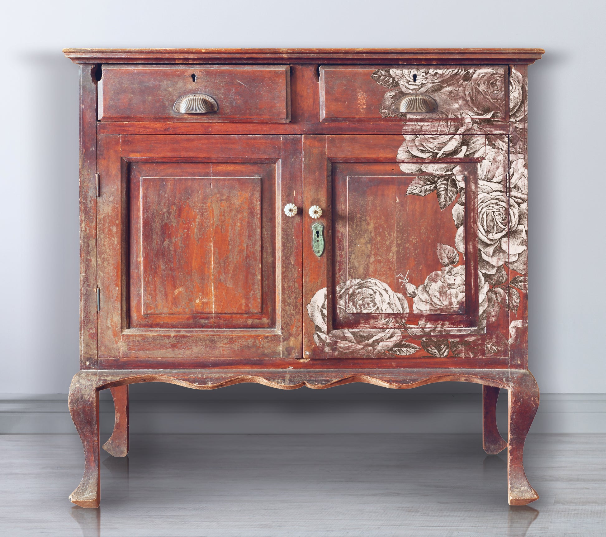 May's Roses IOD Transfer 12x16 PadЄ