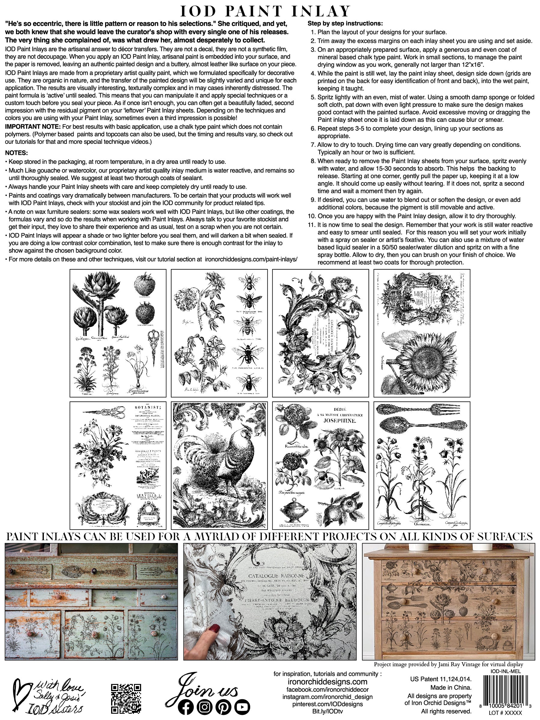 Melange IOD Paint Inlay 12x16 PadЄ
