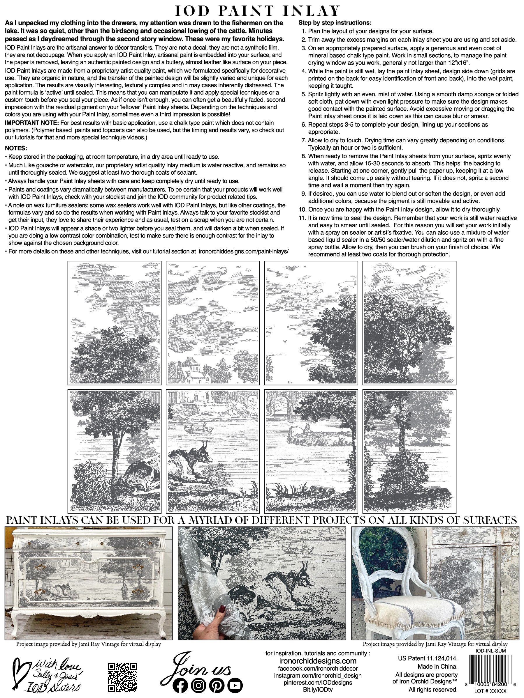 Summer Villa IOD Paint Inlay 12x16 PadЄ