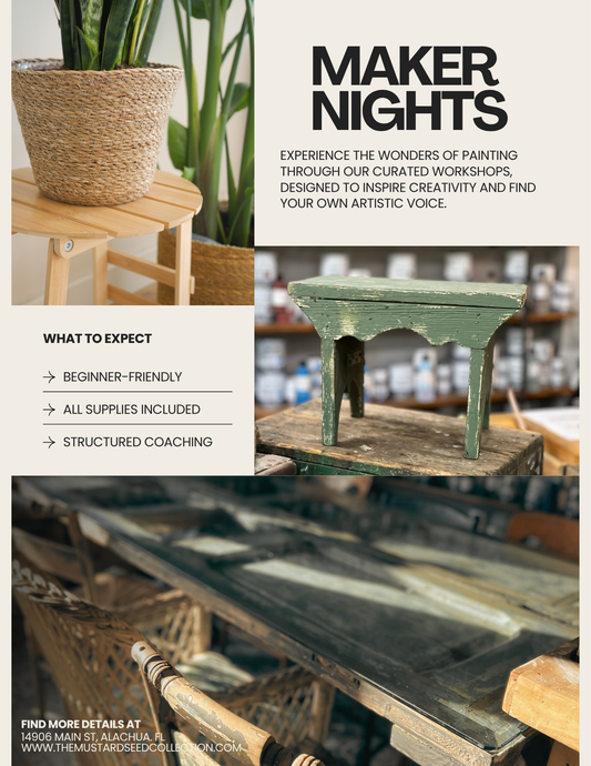 Annie Sloan Paint Workshop, Small Side Stool or Plant Stand: May 14th 5:30pm-7:30pm