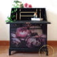 Moody Florals Mint Decoupage Paper