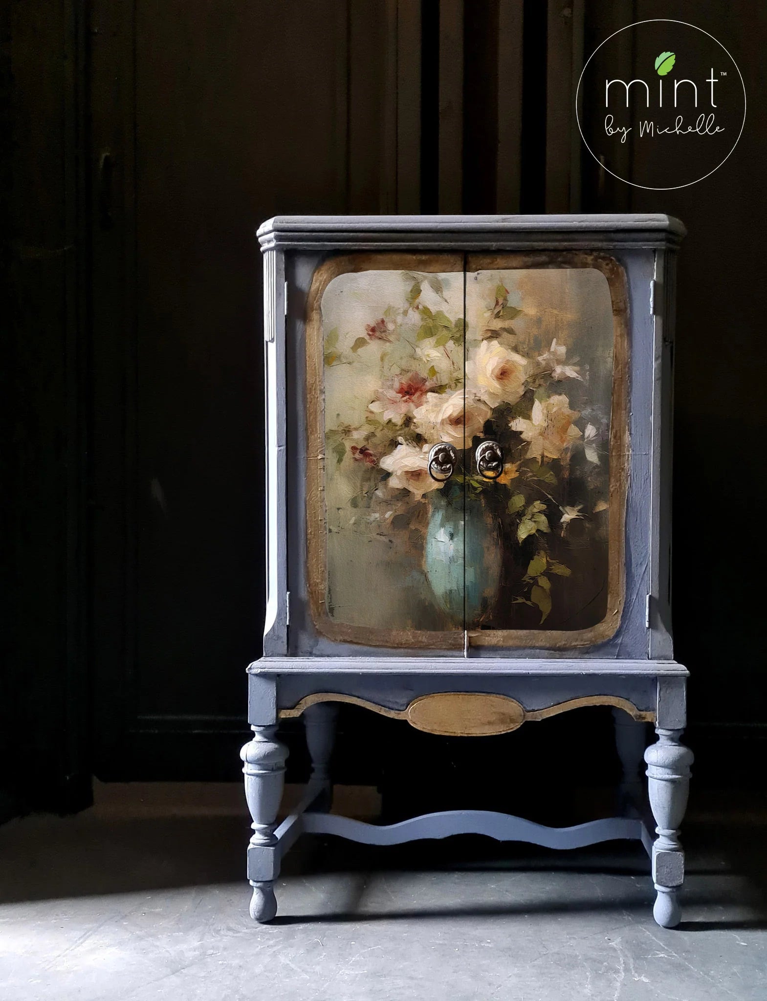 A1 Romantic Roses Mint Decoupage Paper