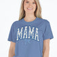 MAMA Carolina Short Sleeve Tee Vintage Blue