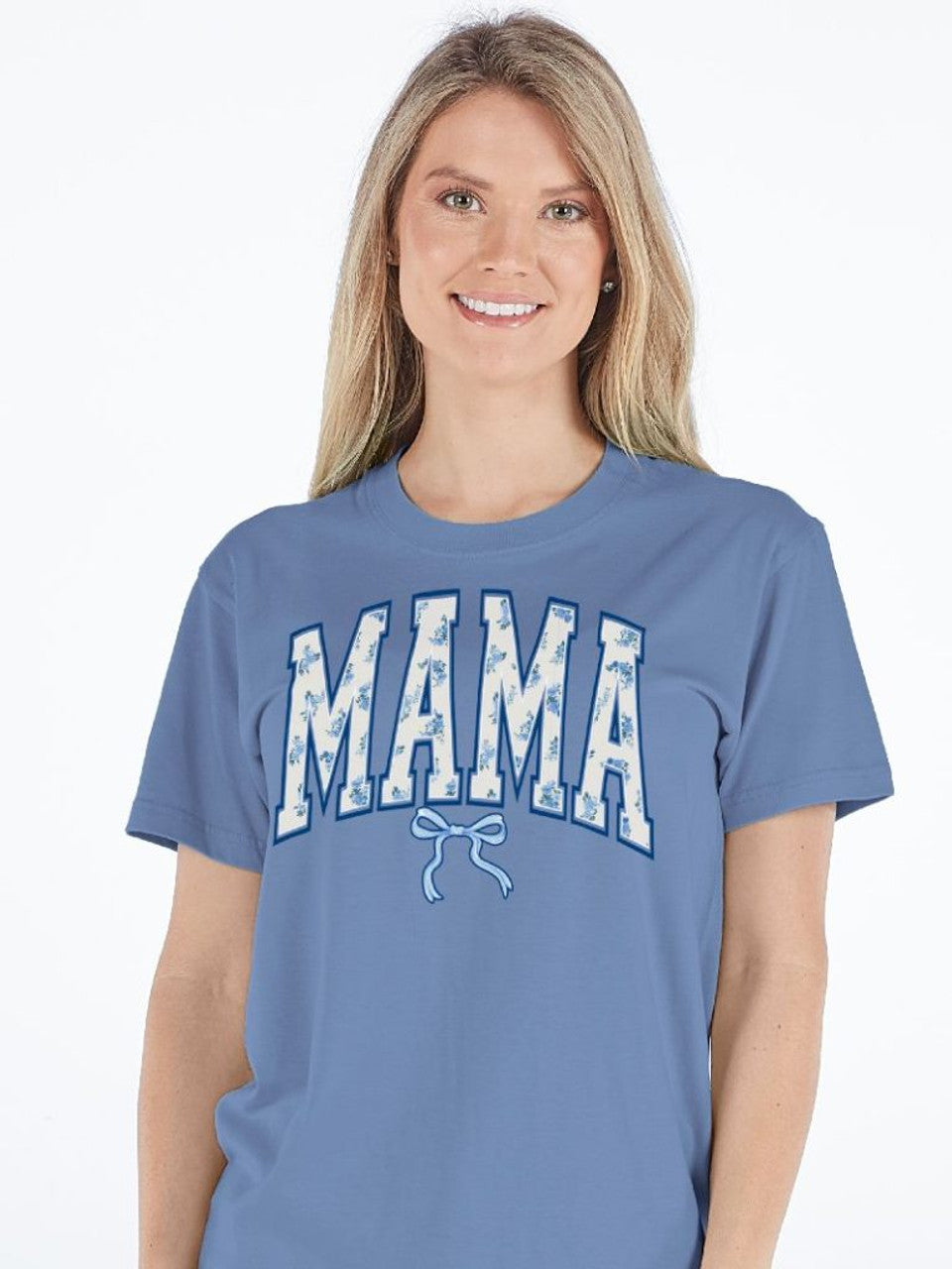 MAMA Carolina Short Sleeve Tee Vintage Blue XXL