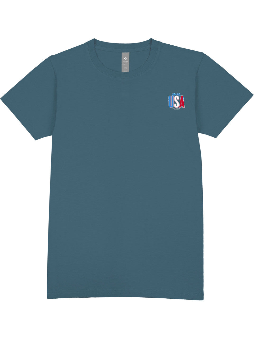 USA Lace Short Sleeve Tee in Patriotic Blue