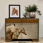 Sepia Horses Mint Decoupage Paper