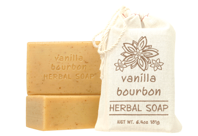 Herbal Cloth Sack Soap Vanilla Bourbon 6.4oz Bar