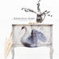 White Swan Mint Decoupage Paper