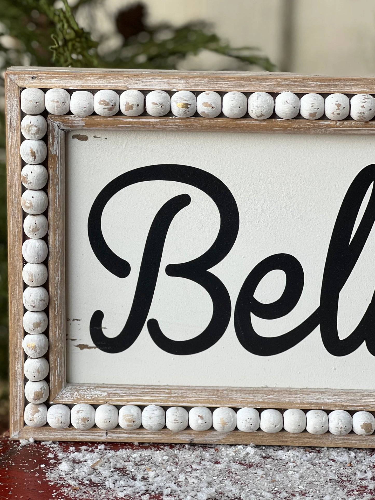 15.75" Beaded Believe Sign