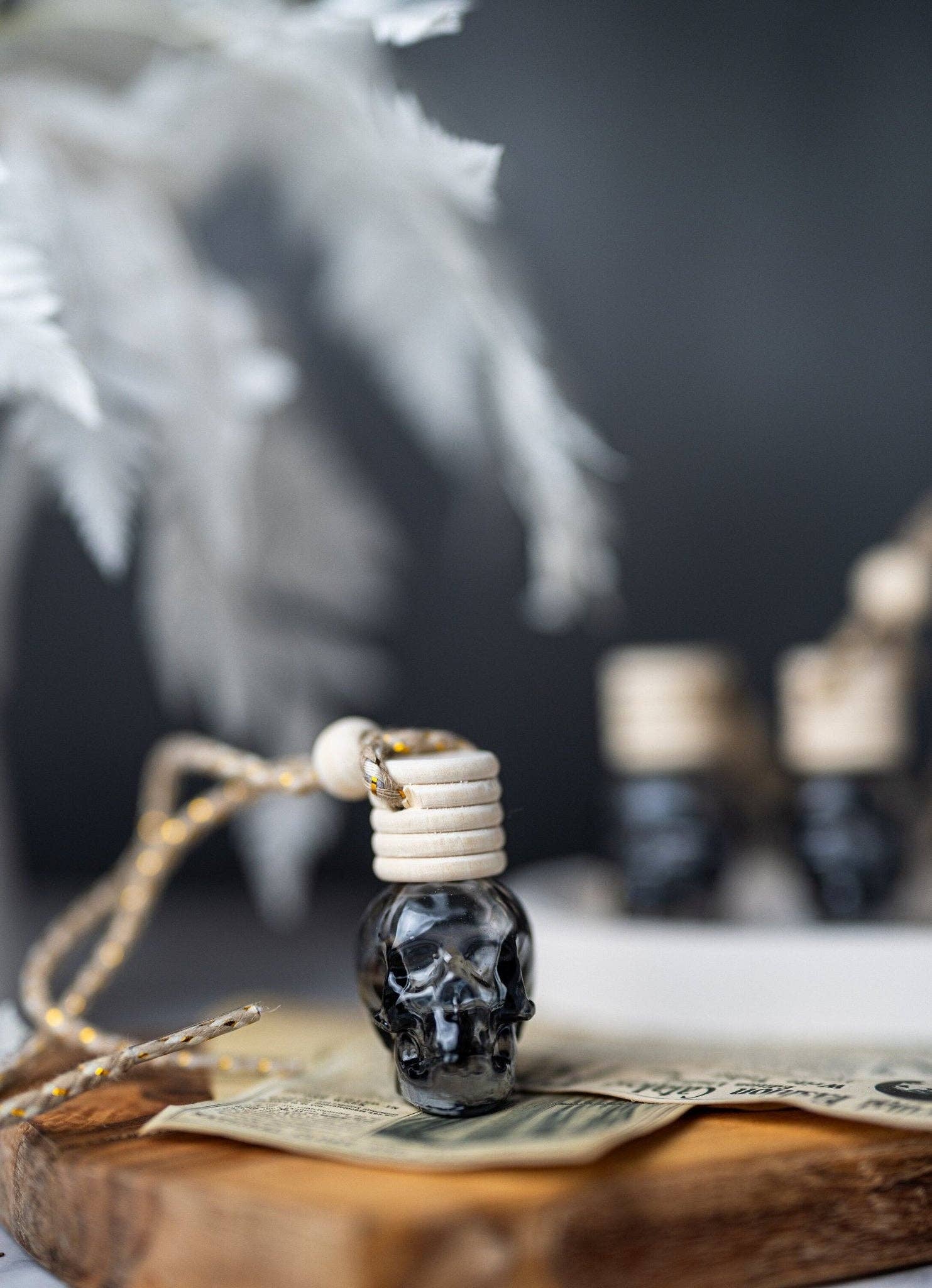Luxury Skull Car Diffuser | Stylish Air Freshener | Spring & Summer Scent | Accessories for Her: Clear Skull / Cashmere Musk