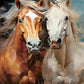 A1 Majestic Horses Mint Decoupage Paper - The Mustard Seed Collection, The Seed