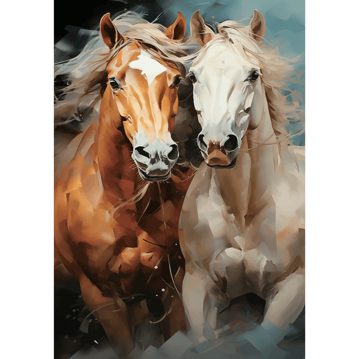 A1 Majestic Horses Mint Decoupage Paper - The Mustard Seed Collection, The Seed