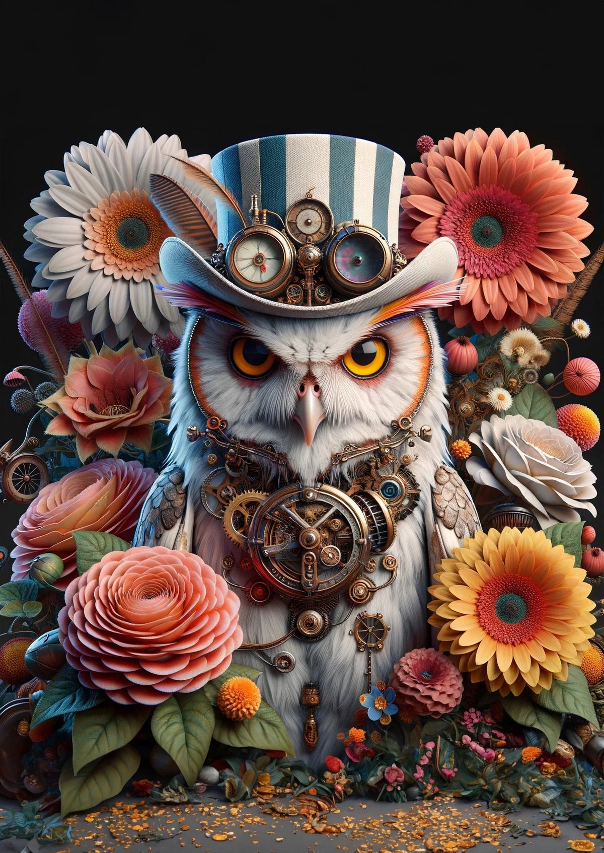 A1 Oliver Owl Mint Decoupage Paper - The Mustard Seed Collection, The Seed