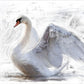 A1 White Swan Mint Decoupage Paper - The Mustard Seed Collection, The Seed