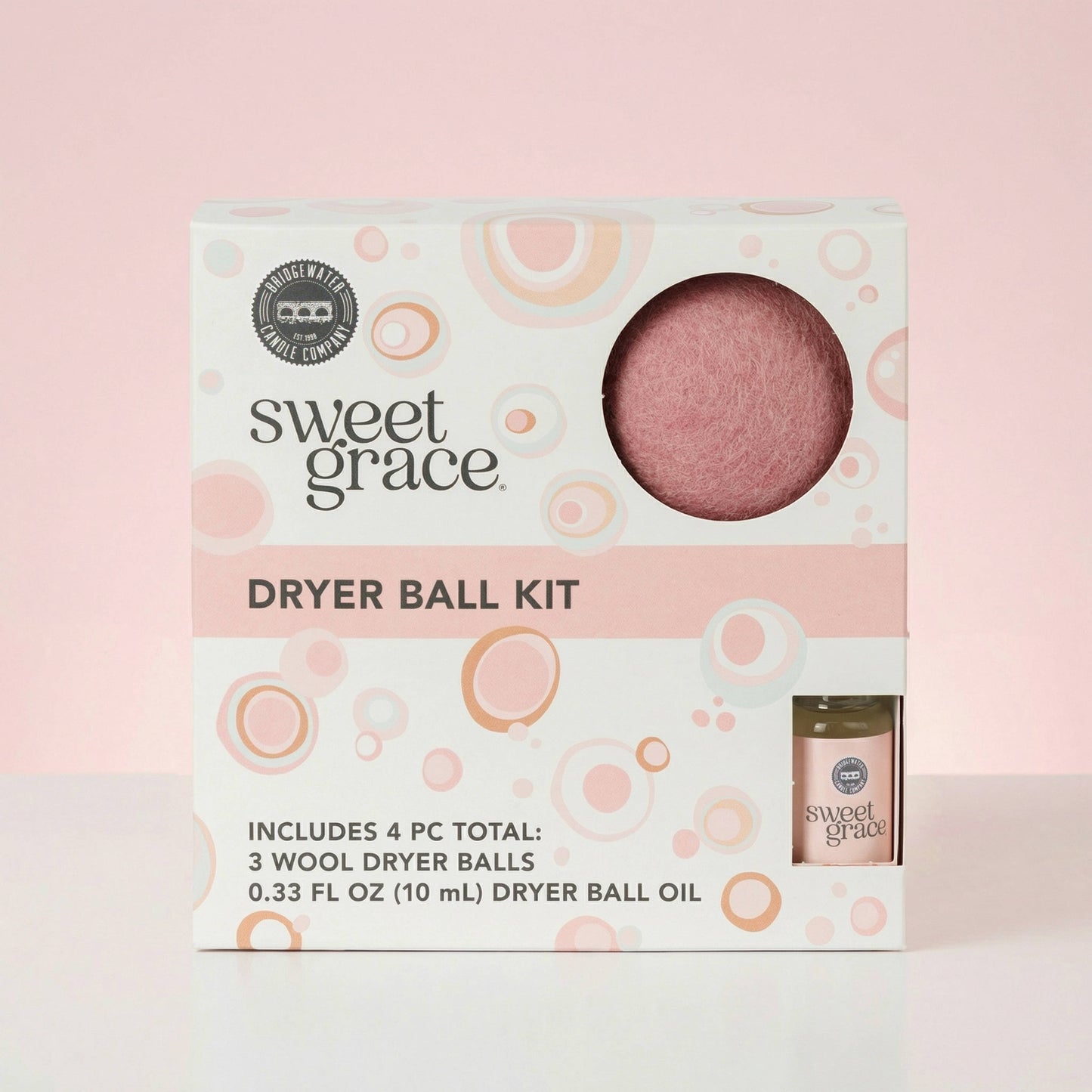 Sweet Grace Wool Dryer Ball Kit | Luxury Laundry, 3pk Bridgewater Candle Company