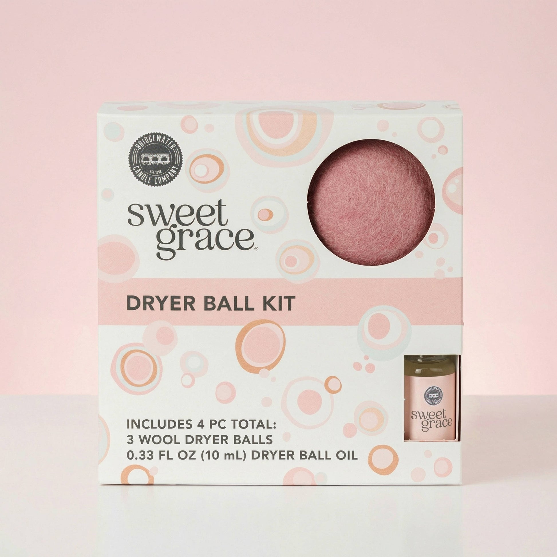 Sweet Grace Wool Dryer Ball Kit | Luxury Laundry, 3pk Bridgewater Candle Company