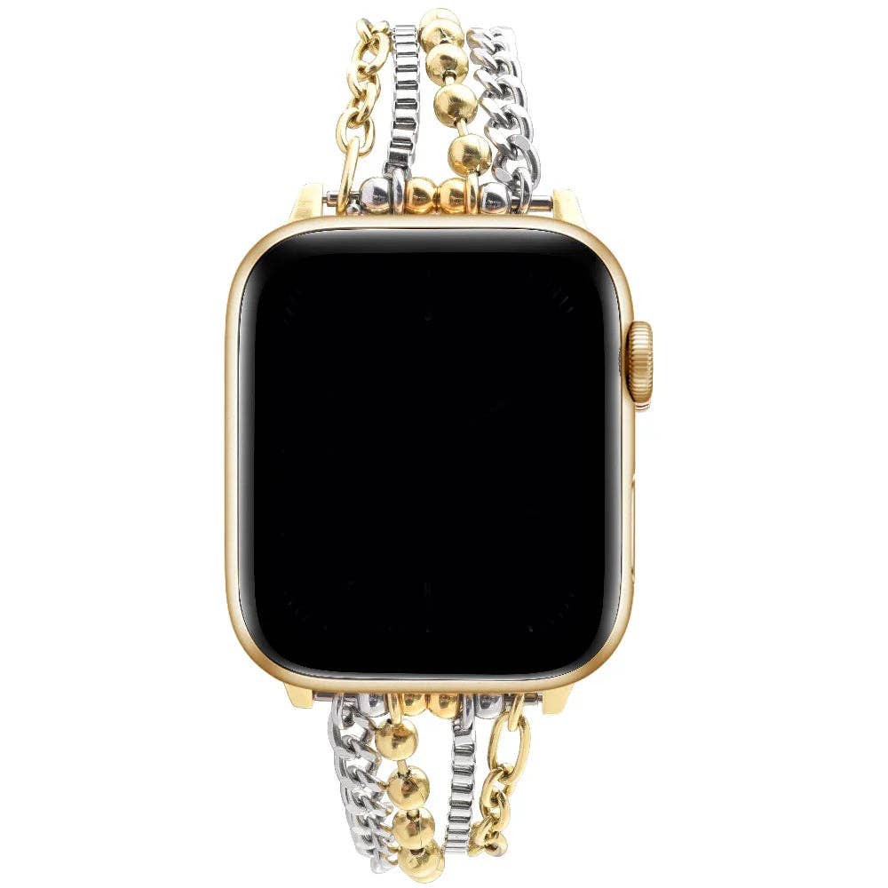 Leo Stainless Steel Band for Apple Watch: Gold / Fits All Models Posh Tech