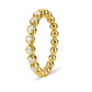 18k Gold PVD Coated Beaded Stainless Steel CZ Stacking Ring: Clear / 10 WJW